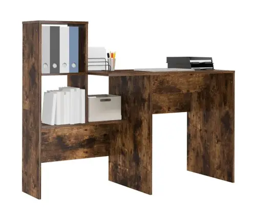 Galds Ar Plauktu Dūmakaina Ozolkoka 131.5 X 50 X 106.5 Cm Vidaxl