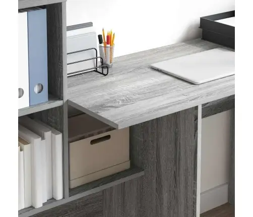 Stalas Pilkas Sonoma 131,5 X 50 X 106,5 Cm Apdirbta Mediena