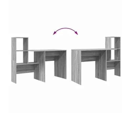 Stalas Pilkas Sonoma 131,5 X 50 X 106,5 Cm Apdirbta Mediena
