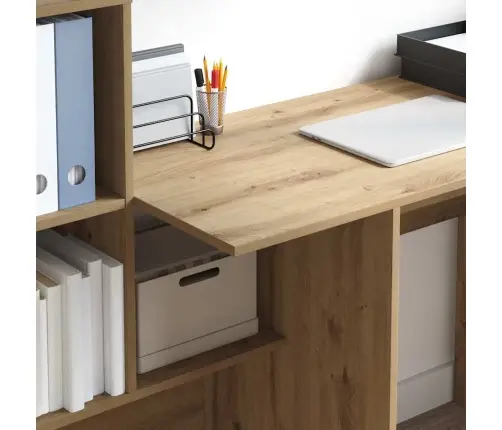 Stalas Su Lentyna Amatininkų Ąžuolas 131,5 X 50 X 106,5 Cm