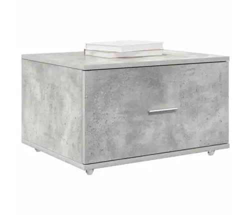 Atvilktņu Skapis Betona Pelēks Betons Vidējs Durvis Vidaxl