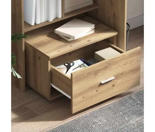 Atvilktņu Skapis Mākslas Ozols Skaidu Plātne, Lamināts Vidējs Vidaxl