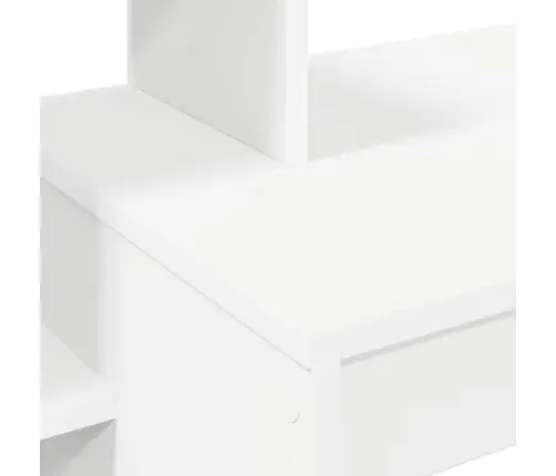 Galds Ar Plauktu Balts 100 X 40 X 90 Cm Inženierijas Koks Vidaxl