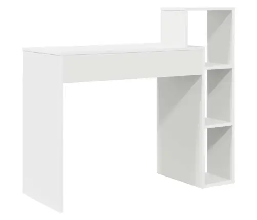 Galds Ar Plauktu Balts 100 X 40 X 90 Cm Inženierijas Koks Vidaxl