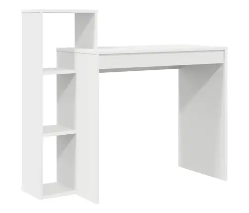 Galds Ar Plauktu Balts 100 X 40 X 90 Cm Inženierijas Koks Vidaxl