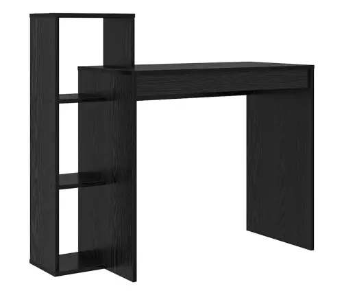 Laud Riiuliga Must Tamm 100 X 40 X 90 Cm Tehispuit Laud Riiuliga Must Tamm 100 X 40 X 90 Cm Tehispuit