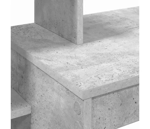 Laud Riiuliga Betoonhall 100 X 40 X 90 Cm Tehispuit