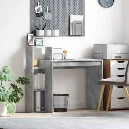 Galds Betona Pelēka 100 X 40 X 90 Cm Inženierijas Koks Vidaxl