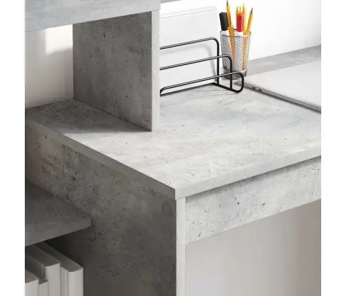 Laud Riiuliga Betoonhall 100 X 40 X 90 Cm Tehispuit