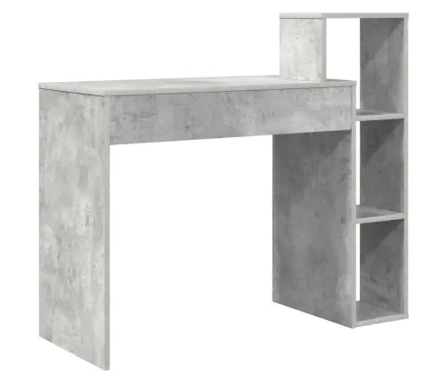 Laud Riiuliga Betoonhall 100 X 40 X 90 Cm Tehispuit