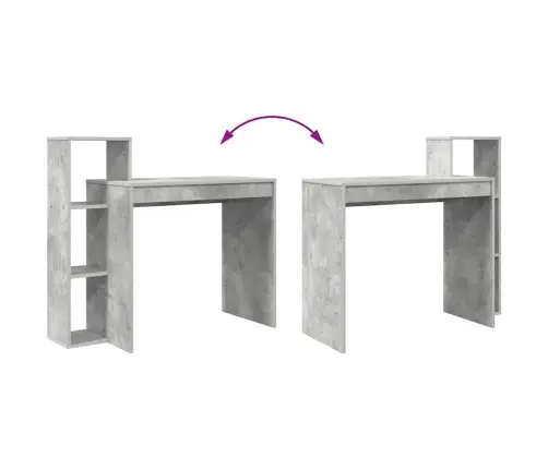 Laud Riiuliga Betoonhall 100 X 40 X 90 Cm Tehispuit