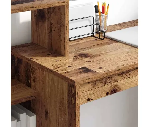 Laud Riiuliga Vana Puit 100 X 40 X 90 Cm Tehispuit