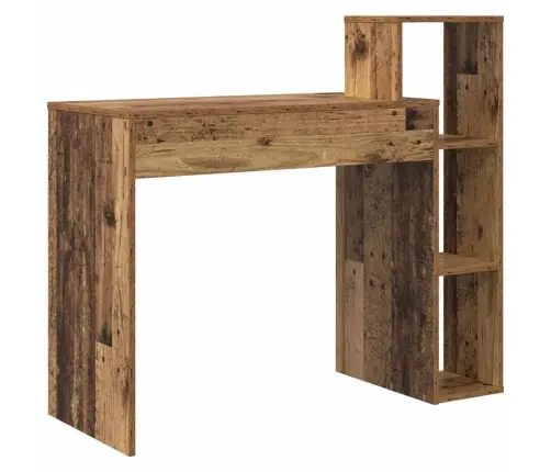 Laud Riiuliga Vana Puit 100 X 40 X 90 Cm Tehispuit