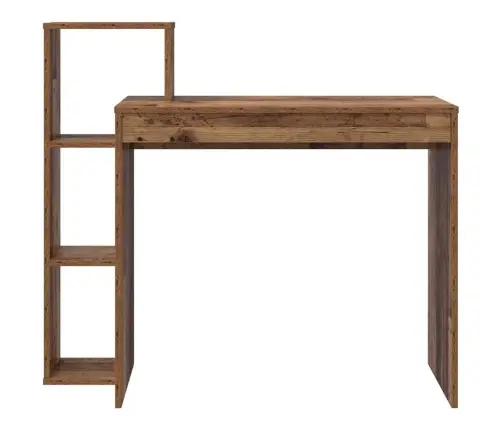 Laud Riiuliga Vana Puit 100 X 40 X 90 Cm Tehispuit