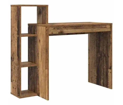 Laud Riiuliga Vana Puit 100 X 40 X 90 Cm Tehispuit