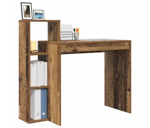 Laud Riiuliga Vana Puit 100 X 40 X 90 Cm Tehispuit