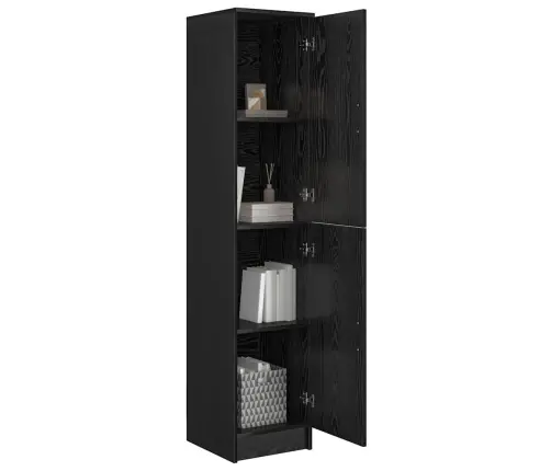Augstais Skapītis Melns Ozols 35 X 39 X 168 Cm Vidaxl