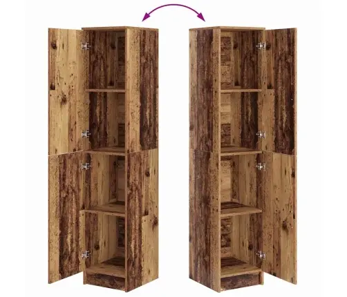 Kõrge Kapp Vana Puit 35 X 39 X 168 Cm Tehispuit