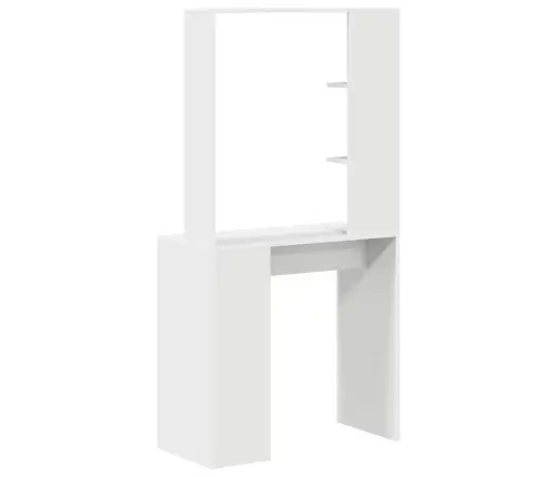 Laud Riiuliga Valge 78.5 X 37 X 154.5 Cm Tehispuit
