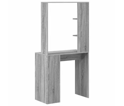 Pelēkais Datorgalds Pelēks Sonoma Inženierijas Koks Kompakts Vidaxl