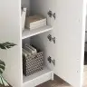 Augstais Skapis Balts 31.5 X 32 X 124 Cm Inženierijas Koks Vidaxl