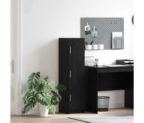 Augstais Skapis Melns Ozols 31.5 X 32 X 124 Cm Vidaxl