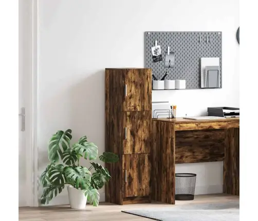 Aukštas Kabinetas Dūminio Ąžuolo 31,5 X 32 X 124 Cm