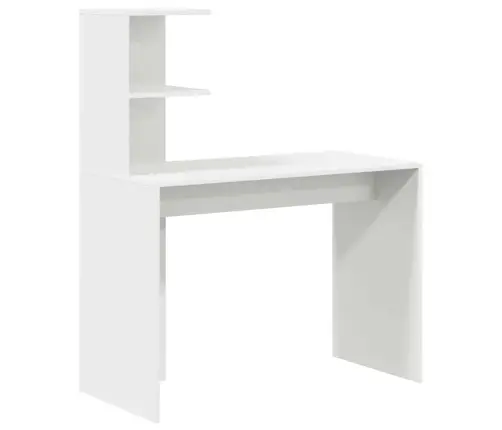 Stalas Su Lentyna Balta 102 X 50 X 124 Cm Apdirbta Mediena