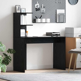 Galds Melns Ozols 102 X 50 X 124 Cm Inženierijas Koks Vidaxl