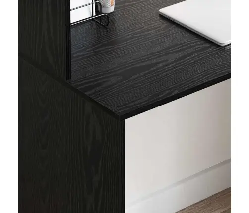 Laud Riiuliga Must Tamm 102 X 50 X 124 Cm Tehispuit