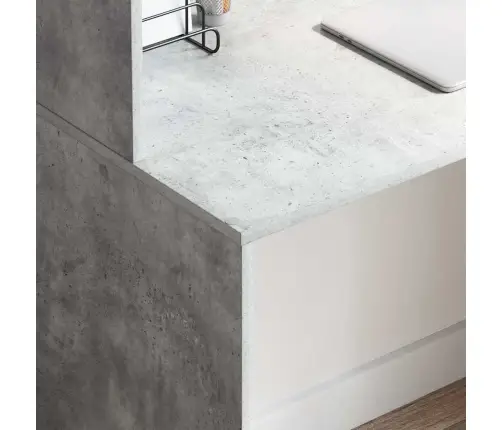 Stalas Betono Pilka 102 X 50 X 124 Cm Apdirbta Mediena