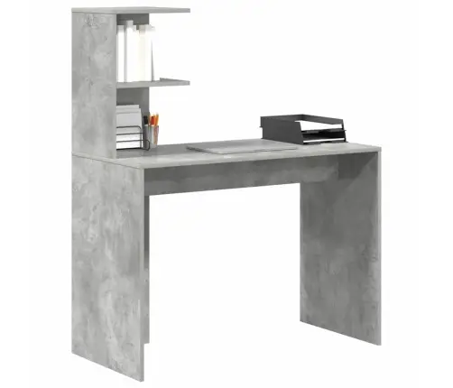 Stalas Betono Pilka 102 X 50 X 124 Cm Apdirbta Mediena