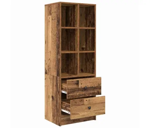 Brūns Plauktu Elements Vecs Koks Skaidu Plātne Vidējs Rustikāls Vidaxl