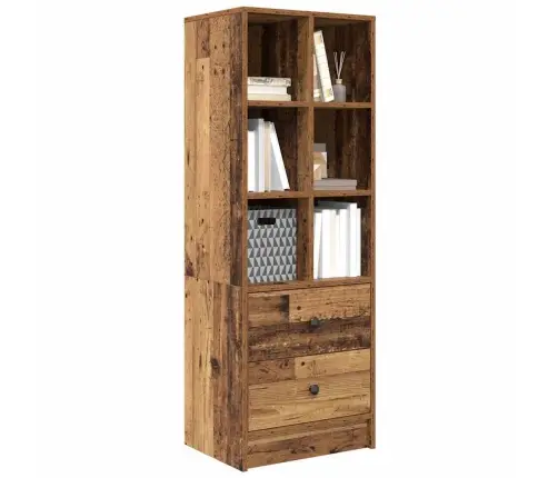 Brūns Plauktu Elements Vecs Koks Skaidu Plātne Vidējs Rustikāls Vidaxl