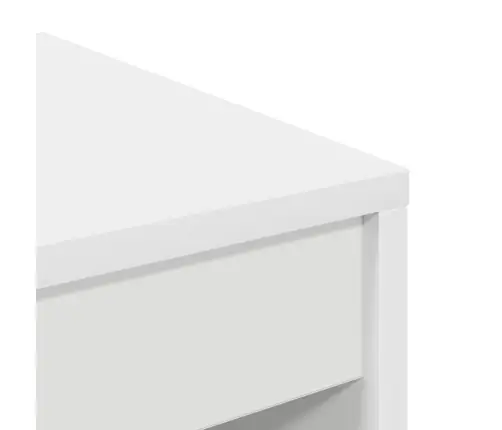 Galds Balts 60 X 40 X 76 Cm Inženierijas Koks Vidaxl