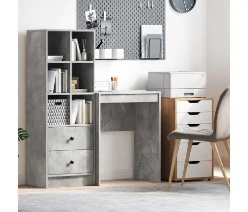 Rakstāmgalds Betona Pelēks Skaidu Plātne 60 X 40 X 76 Cm Vidaxl