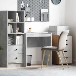Galds Betona Pelēka 70 X 40 X 76 Cm Inženierijas Koks Vidaxl