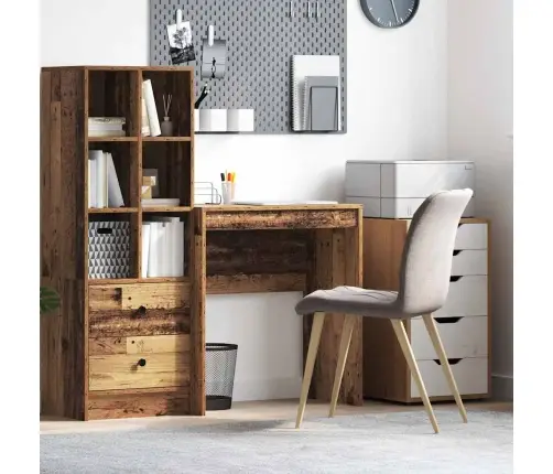 Rustikālais Rakstāmgalds Vecs Koks Skaidu Plātne Mazs Uzglabāšana Vidaxl