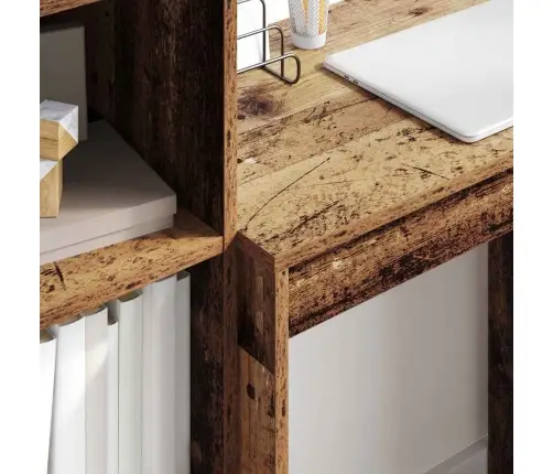 Rustikālais Rakstāmgalds Vecs Koks Skaidu Plātne Mazs Uzglabāšana Vidaxl