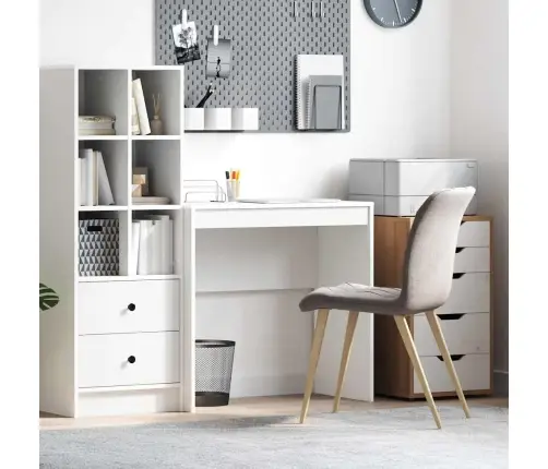 Rakstāmgalds Balts Mdf 80 X 40 X 76 Cm Vienkāršs Rakstāmgalds Vidaxl