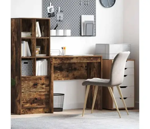 Laud Suitsutatud Tamm 80 X 40 X 76 Cm Tehispuit