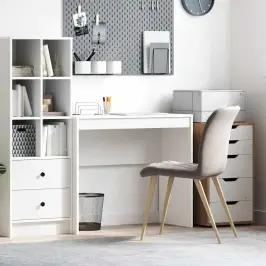 Galds Balts 90 X 40 X 76 Cm Inženierijas Koks Vidaxl