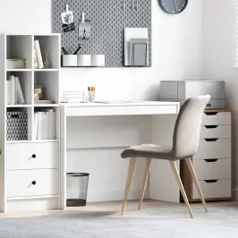 Galds Balts 100 X 40 X 76 Cm Inženierijas Koks Vidaxl