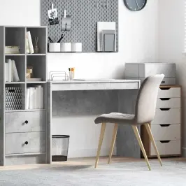 Galds Betona Pelēka 100 X 40 X 76 Cm Inženierijas Koks Vidaxl