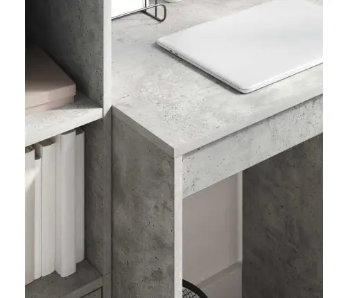 Stalas Betono Pilka 60 X 50 X 76 Cm Apdirbta Mediena