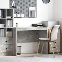Galds Betona Pelēka 100 X 50 X 76 Cm Inženierijas Koks Vidaxl