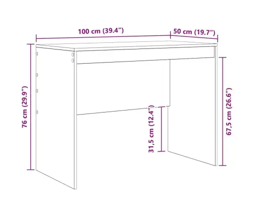 Rustikālais Rakstāmgalds Vecs Koks Cietkoks 100 X 50 X 76 Cm Vidaxl