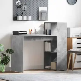 Galds Betona Pelēks 108 X 55 X 103.5 Cm Inženierijas Koks Vidaxl