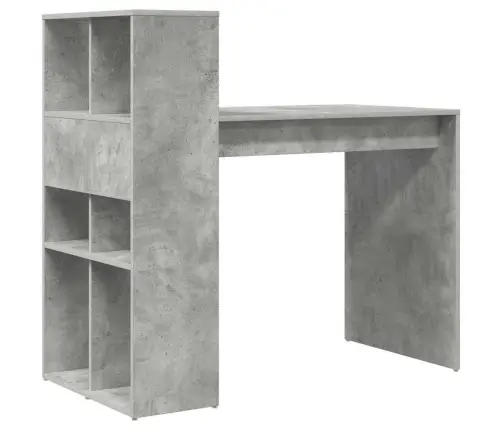 Rakstīšanas Galds Betona Pelēks Inženierijas Koks Ar Betona Apdari Vidaxl
