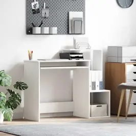 Galds Ar Plauktu Balts 106 X 40 X 88.5 Cm Inženierijas Koks Vidaxl